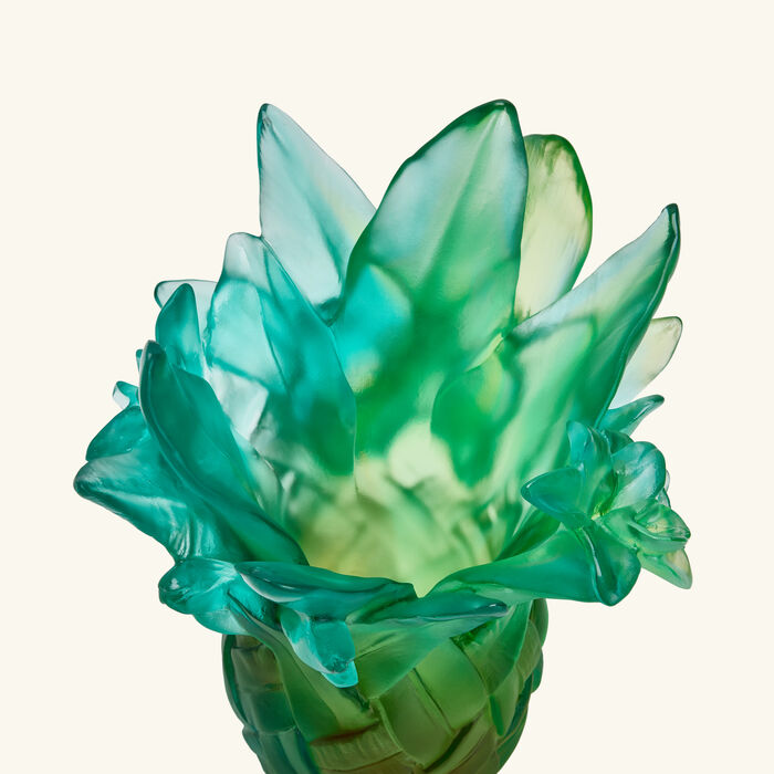 daum tressage vase small green