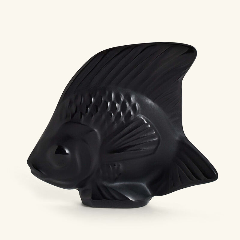 Fish Figurine Mini Black lalique fish figurine mini black