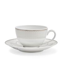 Malmaison Impériale Set of 2 Tea Cup and Saucers Platinium Finish, small