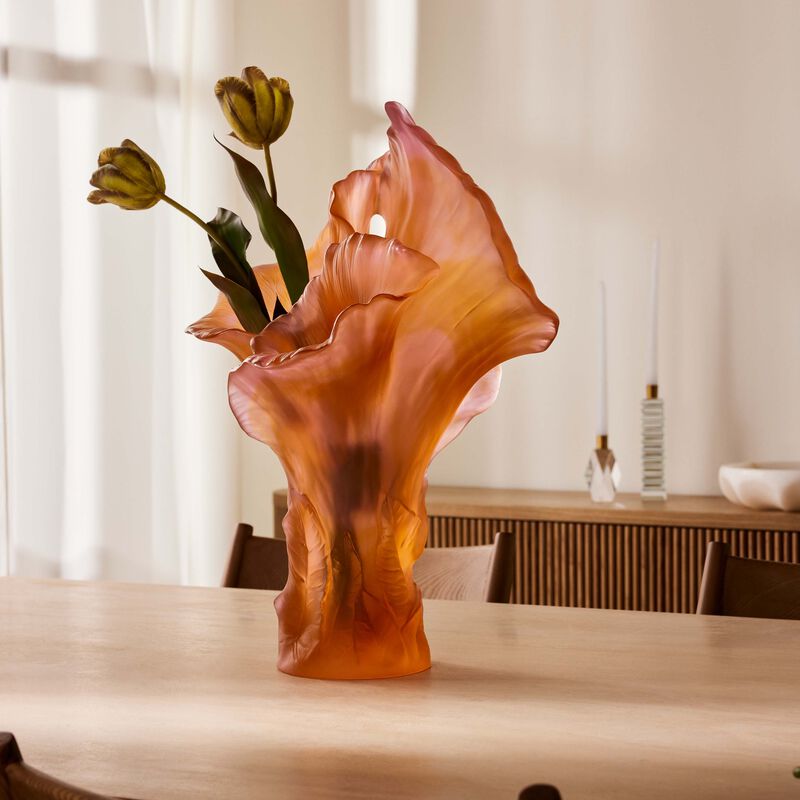 Arum Rose Vase Large Pink daum arum rose vase large pink