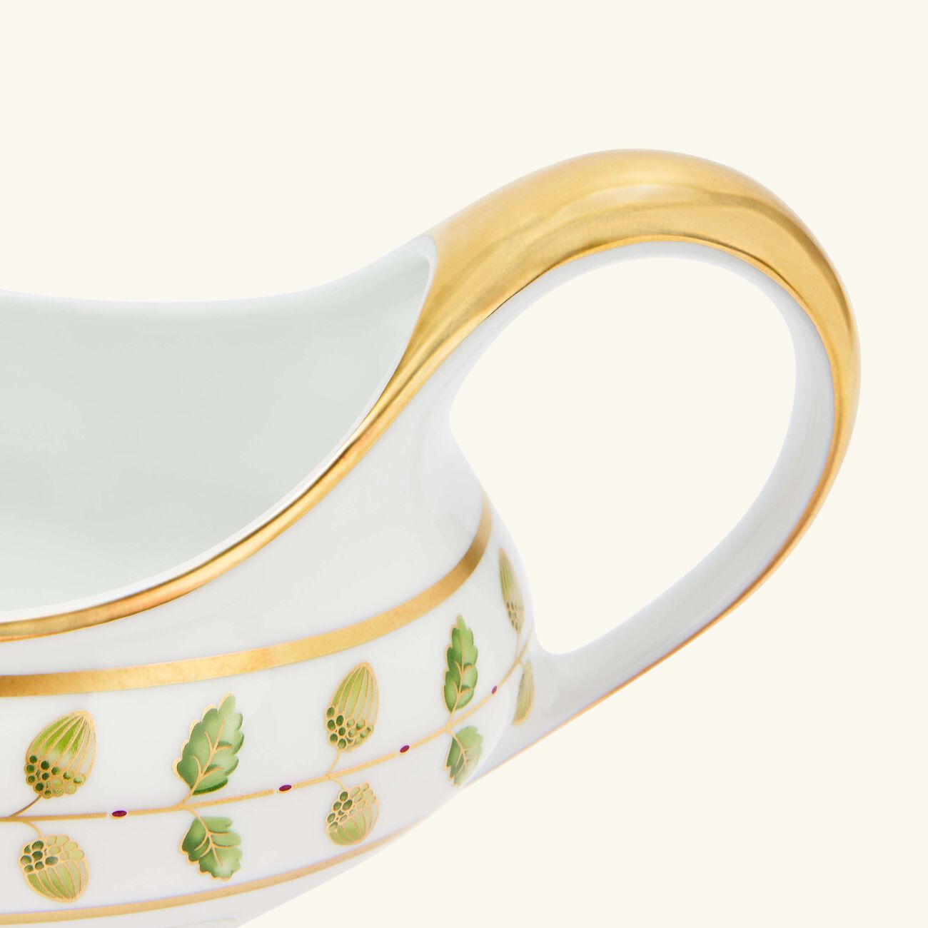 bernardaud constance gravy boat green