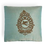 Crest Embroidered Cushion, small