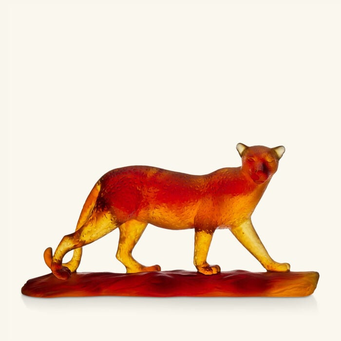 Tropical Leopard Figurine Medium Brown daum tropical leopard figurine medium brown