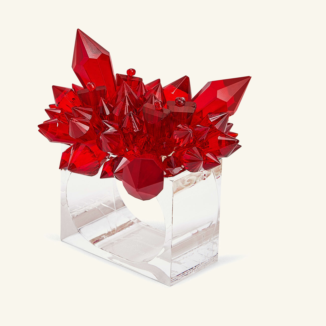 kim seybert zenith napkin ring red set of 4