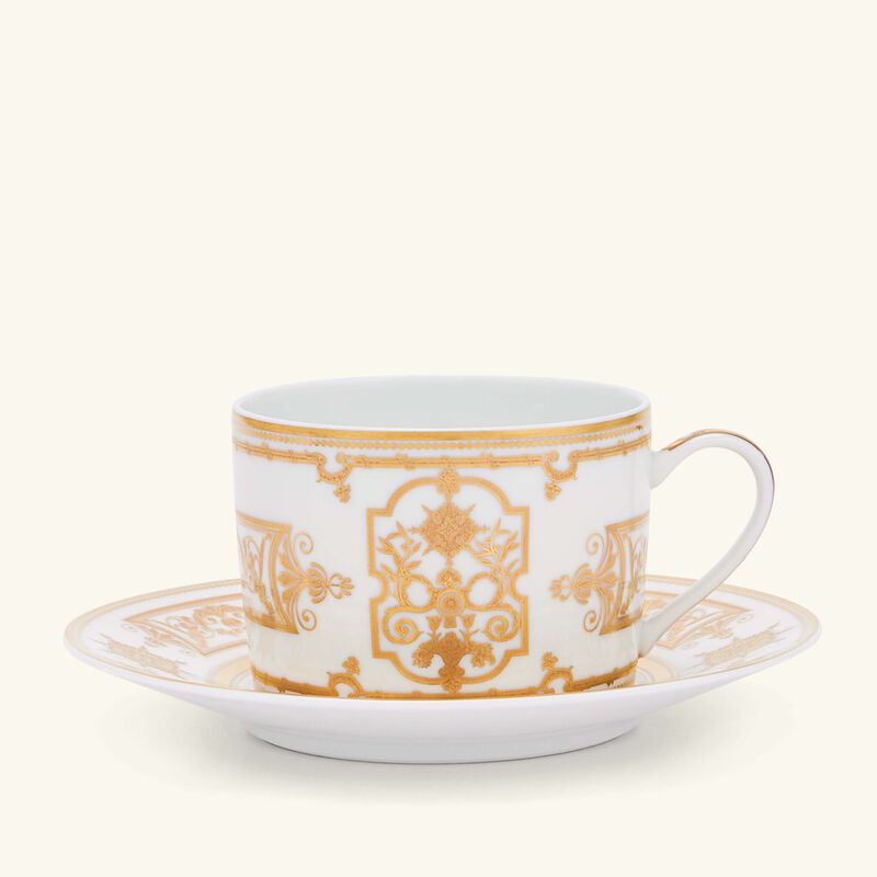 Aux Rois Tea Cup & Saucer Gold bernardaud aux rois tea cup saucer gold