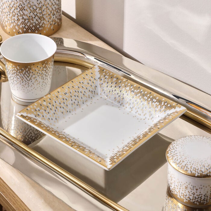 haviland souffle d or serving tray medium gold