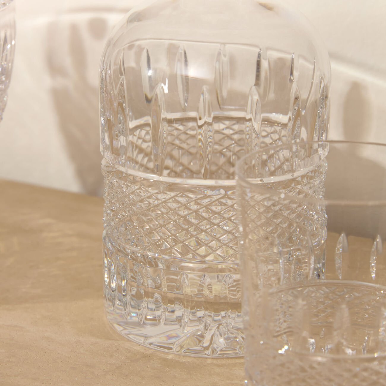 waterford mastercraft irish lace decanter set clear