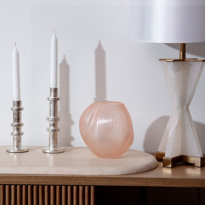 لاليك مزهرية أليز صغيرة وردية