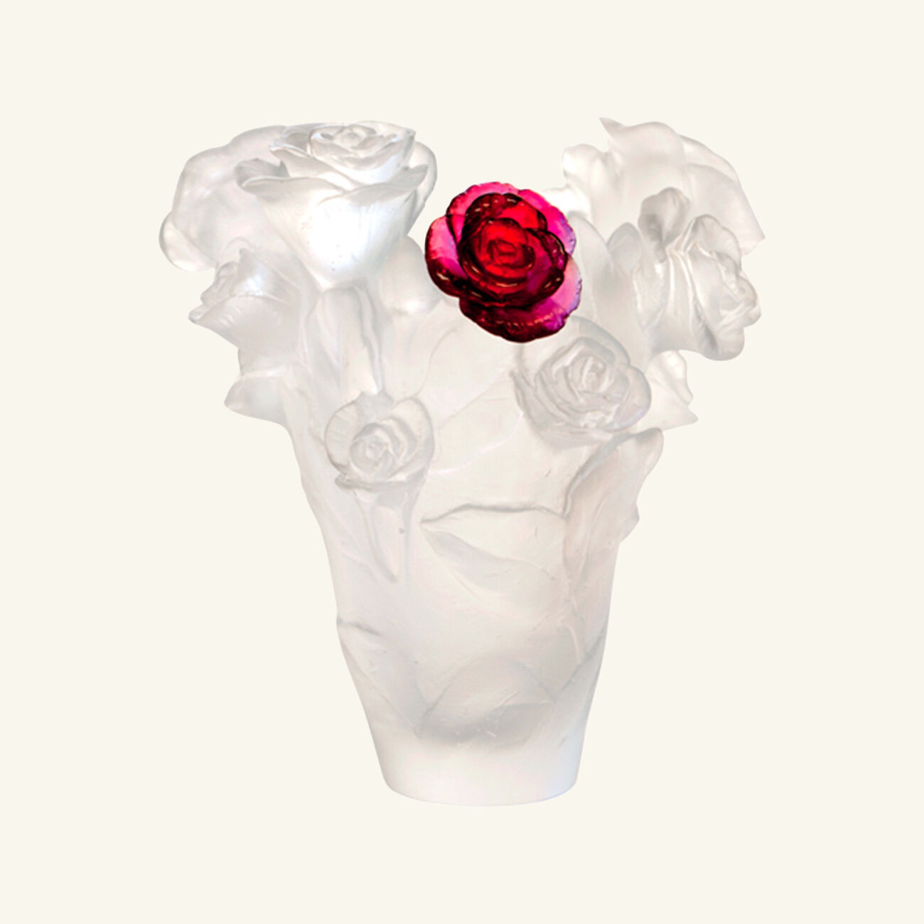 Rose Passion Vase Small Clear daum rose passion vase small clear