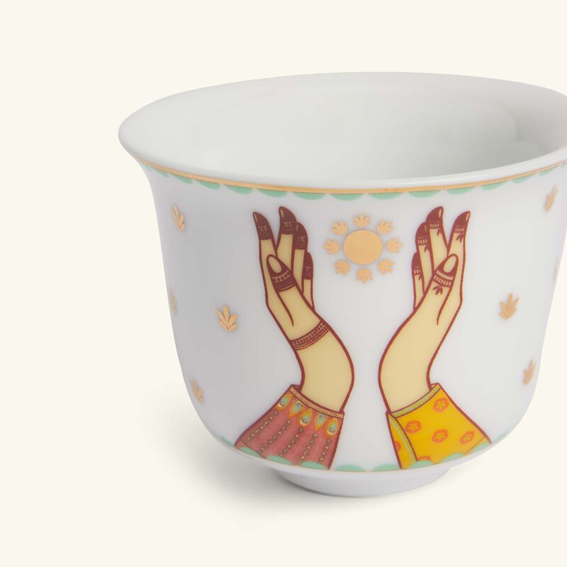 silsal hessa arabic coffee cup white set of 2