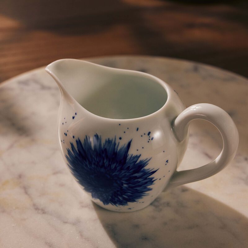 bernardaud in bloom milk pitcher blue