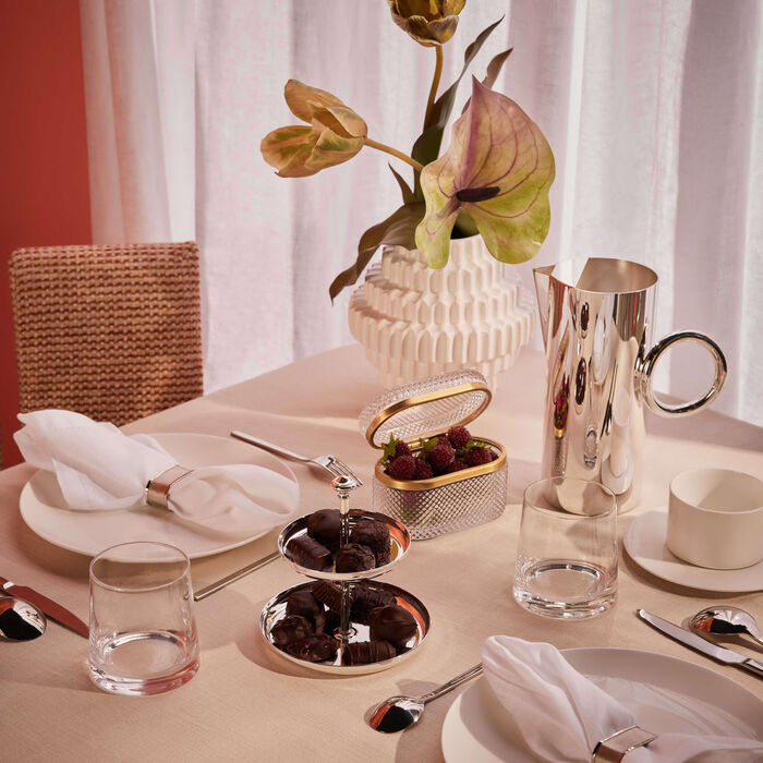 christofle albi cake stand 2 tier silver plated