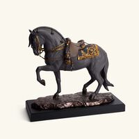 Spanish Pure Breed Horse Sculpture Large Black lladro spanish pure breed horse sculpture large black