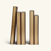 assouline library bookends brown gold