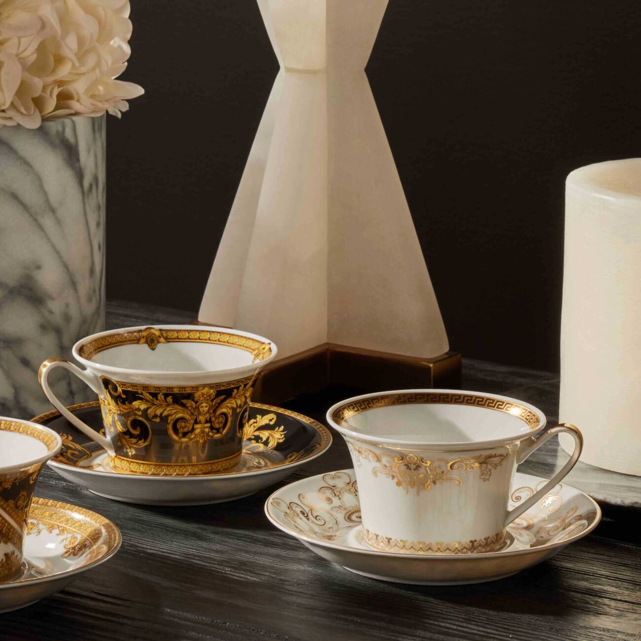 فيرساتشي طقم الشاي برستيج جالا أسود