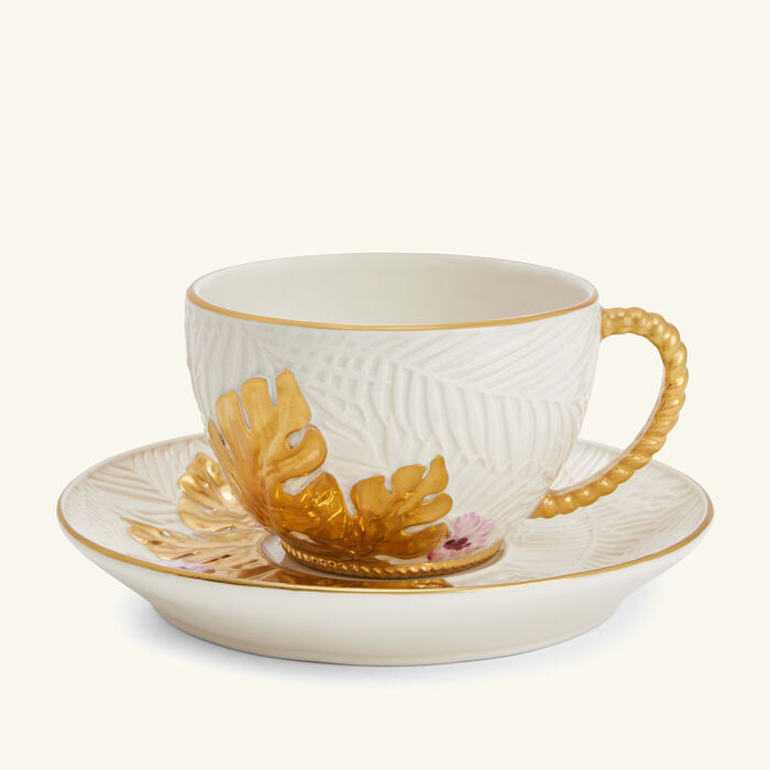 villari acapulco tea cup   saucer white