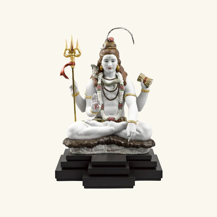 lladro lord shiva sculpture extra large white limited edition
