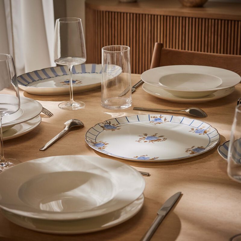 bernardaud brocante serving platter round blue 33cm