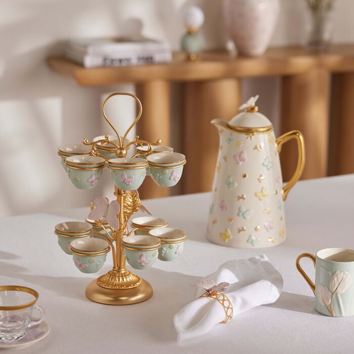 villari butterfly napkin ring pink set of 4