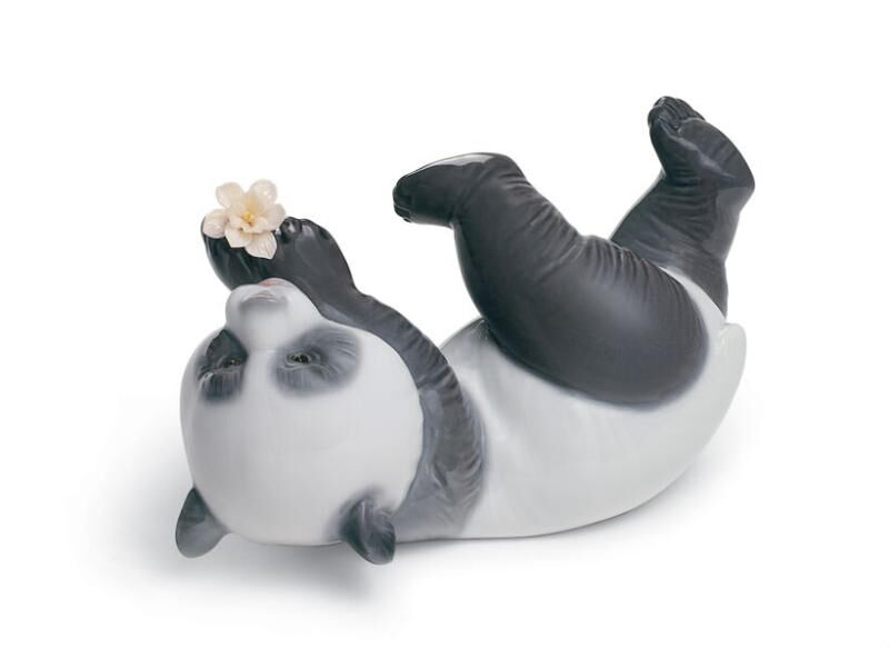 A Joyful Panda Figurine, large