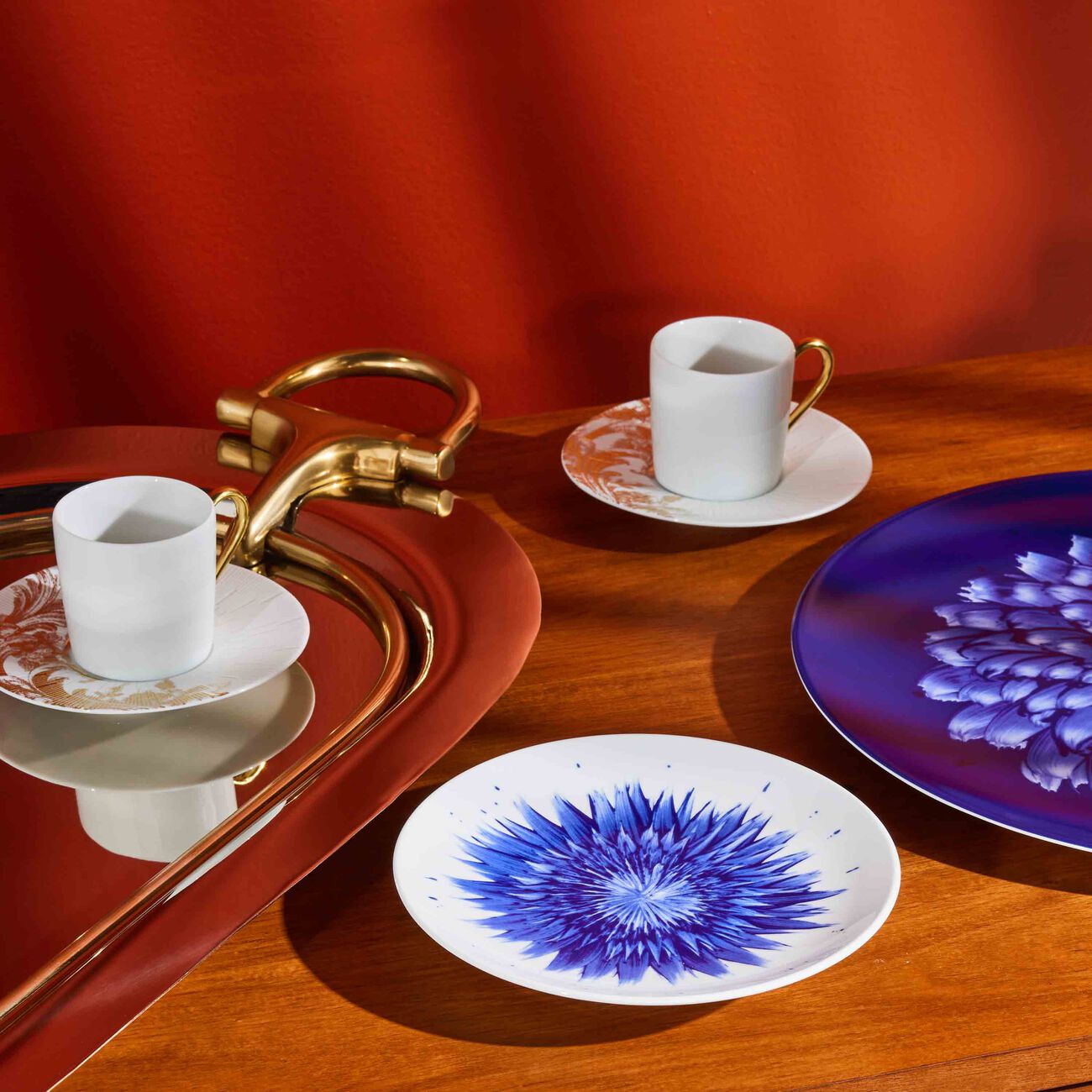 bernardaud in bloom bread   butter plate round blue 16cm