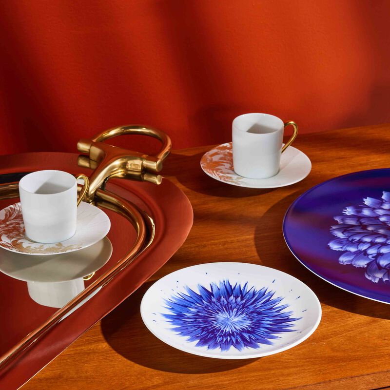 bernardaud in bloom bread   butter plate round blue 16cm