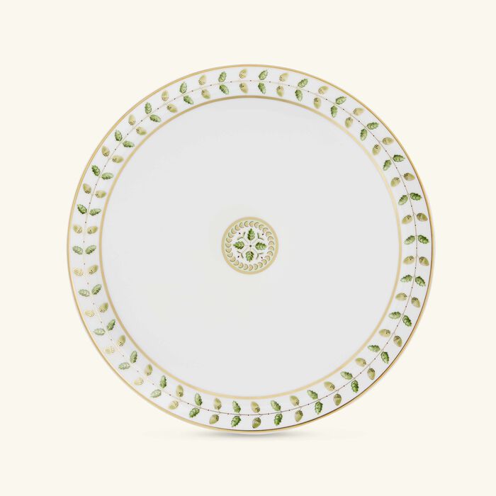 bernardaud constance serving platter round green 33cm