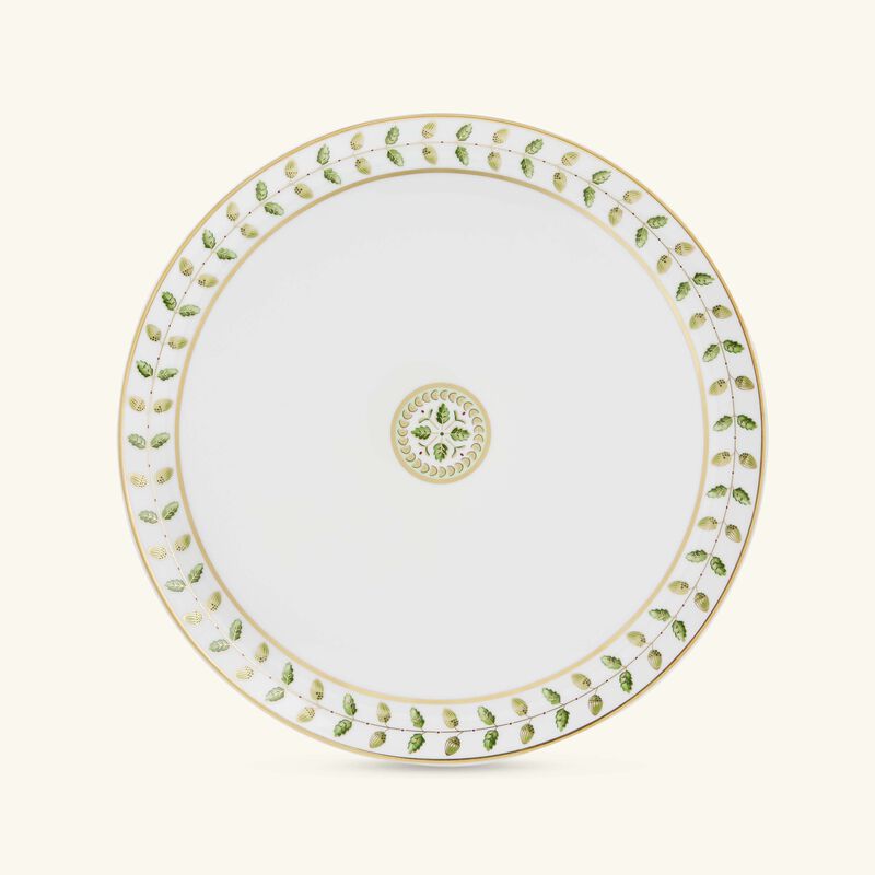 bernardaud constance serving platter round green 33cm