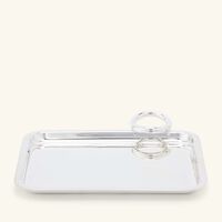 christofle vertigo serving tray rectangular small silver plated