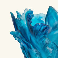 daum maya rays magnum vase large blue limited edition