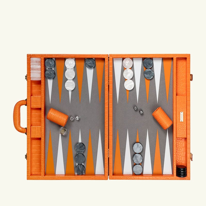 Tangelo Alligator Backgammon Set vido tangelo alligator backgammon set