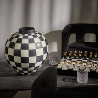 l objet damier vase large white