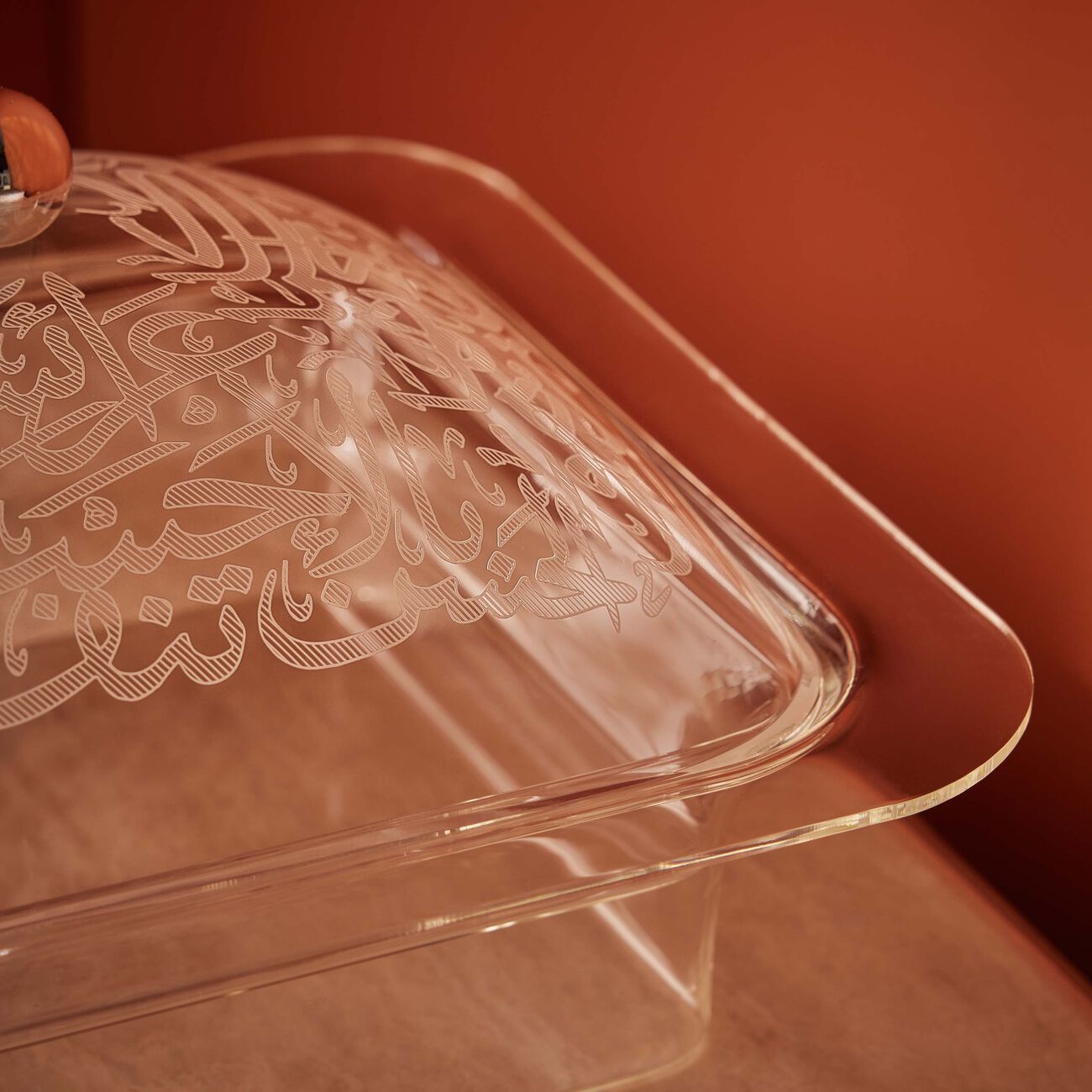 dimlaj thulut serving pot with lid clear 15cm