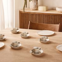 Lampeduza Coffee Cup & Saucer Silver Set Of 6 bernardaud lampeduza coffee cup saucer silver set of 6