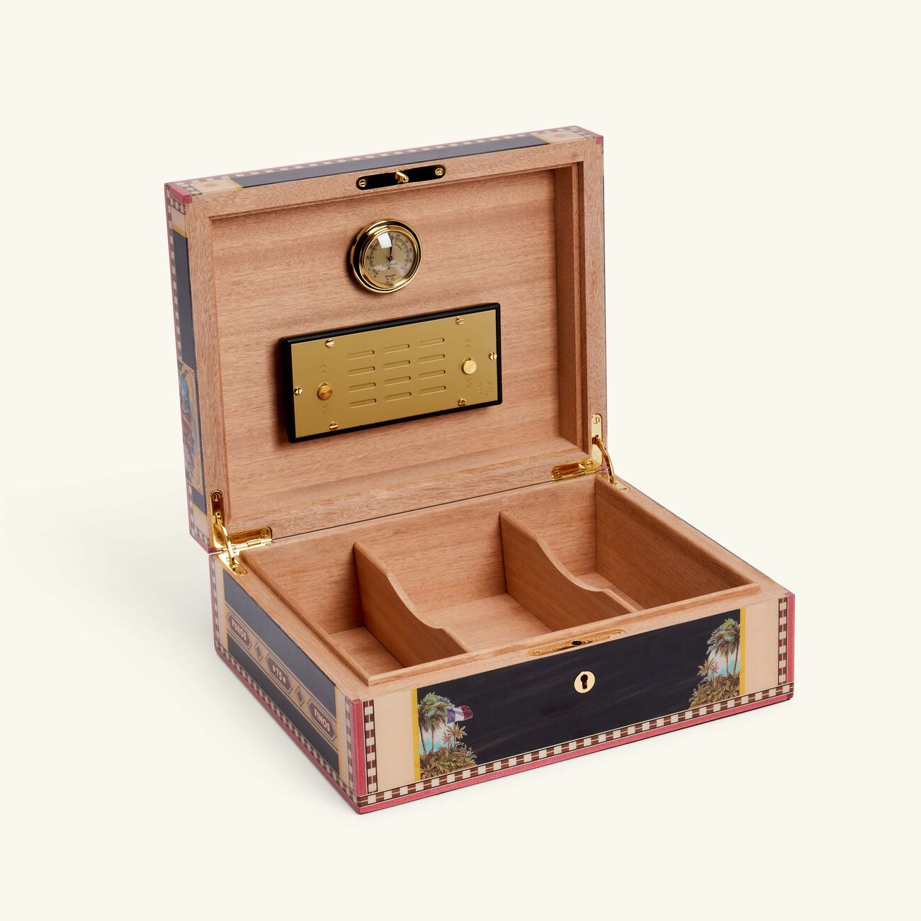 إيلي بلو صندوق حفظ السيجار فلورا دي ألبا باللون الأسود