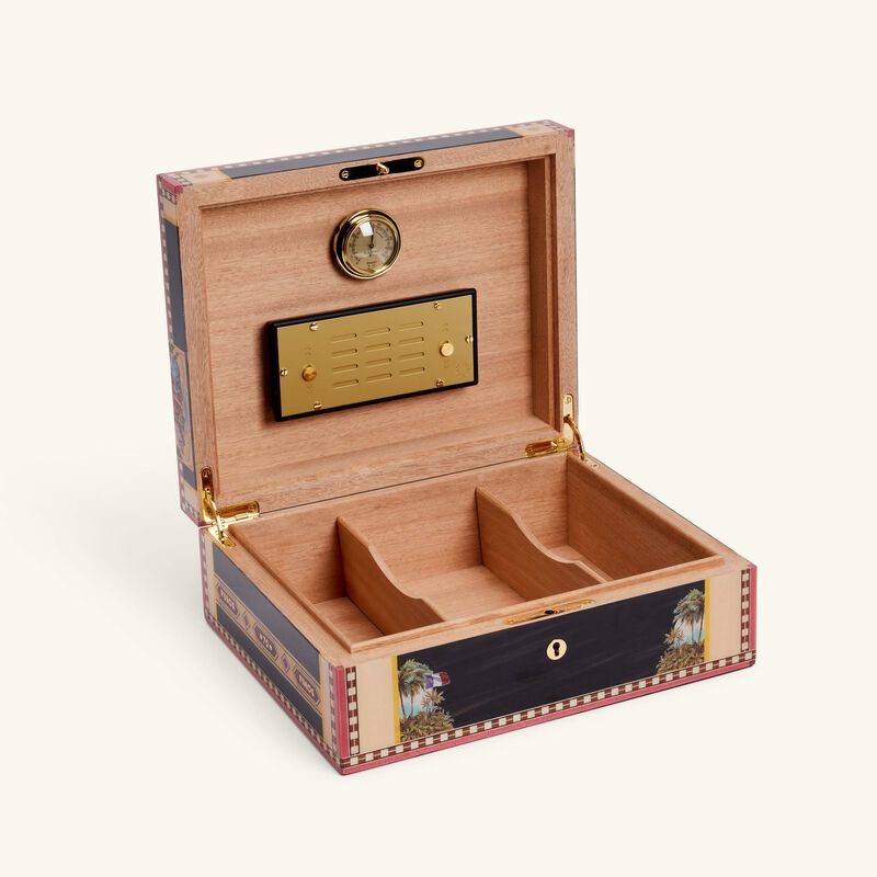 إيلي بلو صندوق حفظ السيجار فلورا دي ألبا باللون الأسود