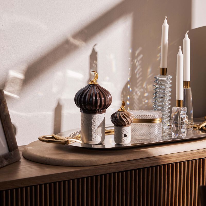 lladro majestic nights candle brown