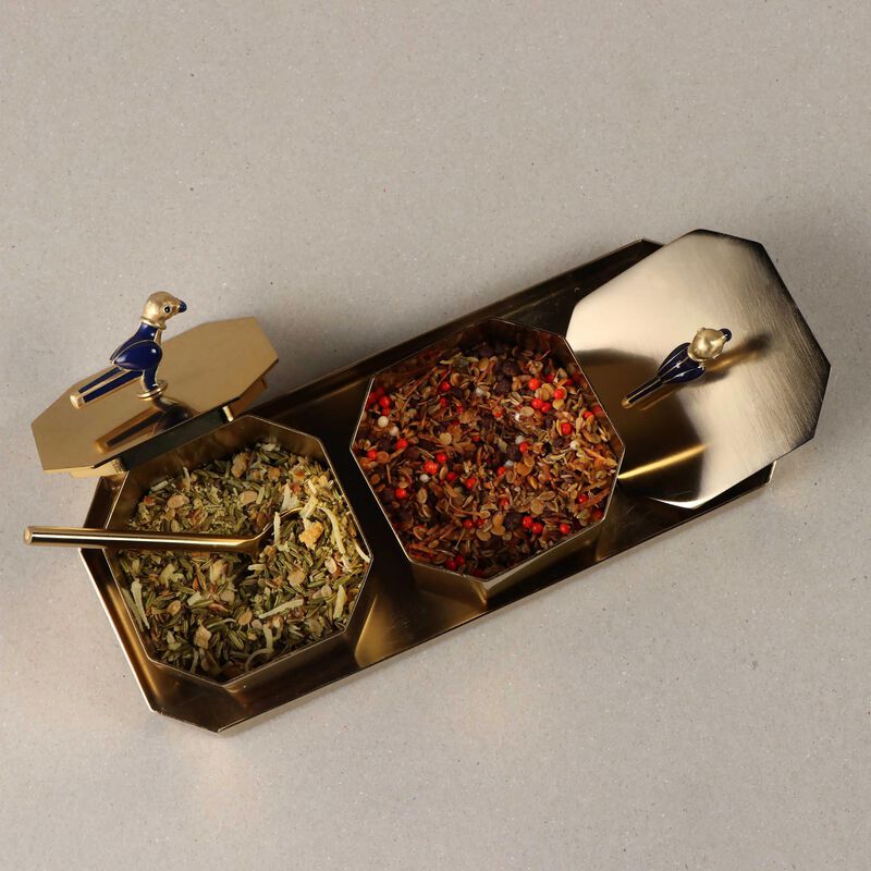 ira udaipur tota mukhwas box gold