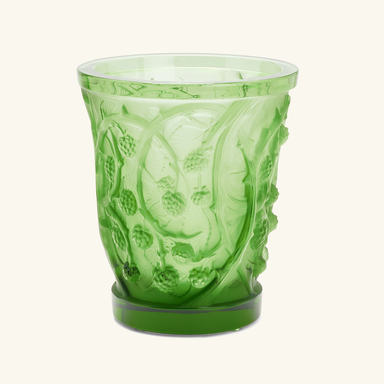 Mures Vase Small Green lalique mures vase small green
