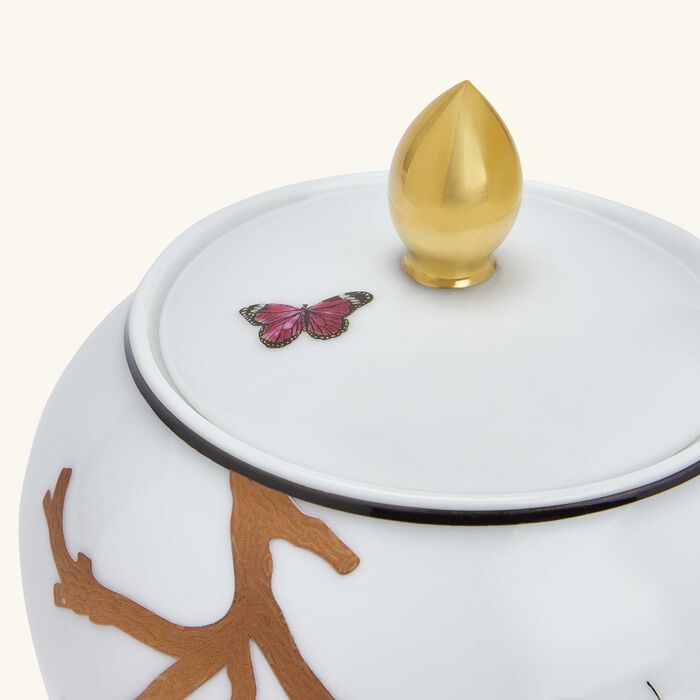 bernardaud aux oiseaux sugar bowl gold