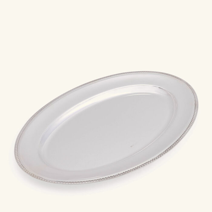 كريستوفل طبق الضيافة مالميزون بيضاوي باللون الفضي 29 سم