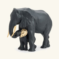 lladro elephant sculpture medium black