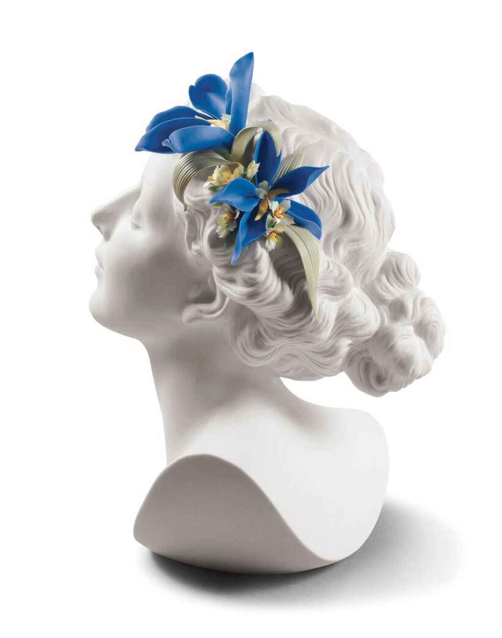 Daisy With Flowers Woman Sculpture Medium Blue lladro daisy with flowers woman sculpture medium blue