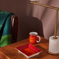 Tartan Trinket Tray Rectangular Small Red etro tartan trinket tray rectangular small red