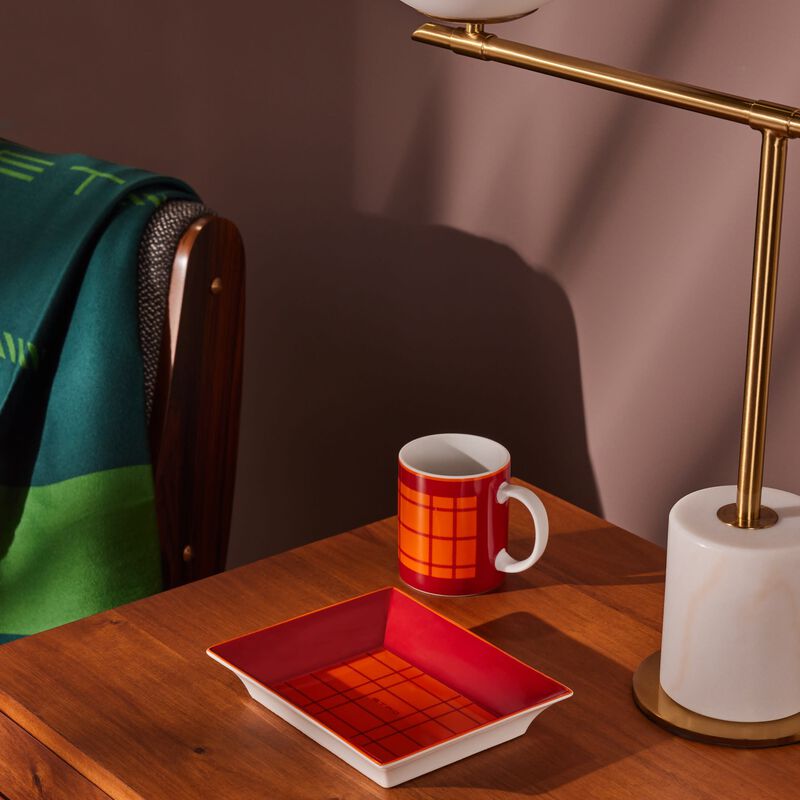 Tartan Trinket Tray Rectangular Small Red etro tartan trinket tray rectangular small red