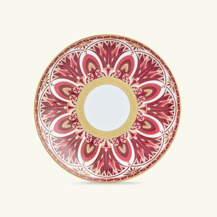 haviland reves du nil pourpre bread   butter plate red 16cm