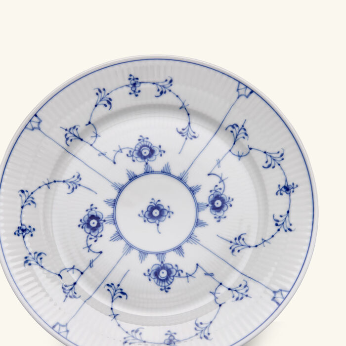 رويال كوبنهاغن طبق حلويات بلو فلوتد بلاين مستدير أبيض 22 سم