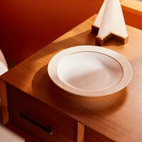 bernardaud sauvage blanc serving bowl gold 29cm