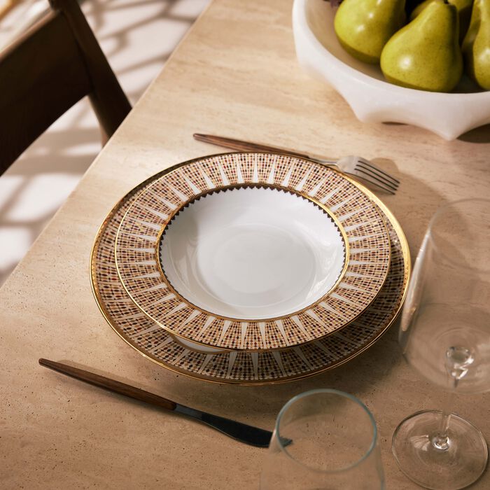 haviland cavalier royal soup plate round gold 23cm set of 2