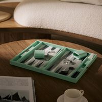 Mint Crocodile Backgammon Set Medium vido mint crocodile backgammon set medium